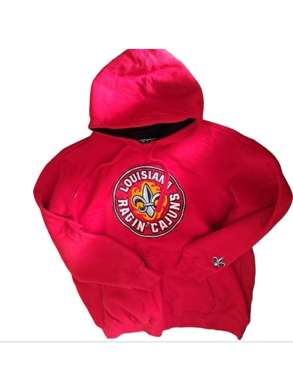 Louisiana Ragin Cajuns e5 Hooded sweatshirt sweater embroidered large crest XL